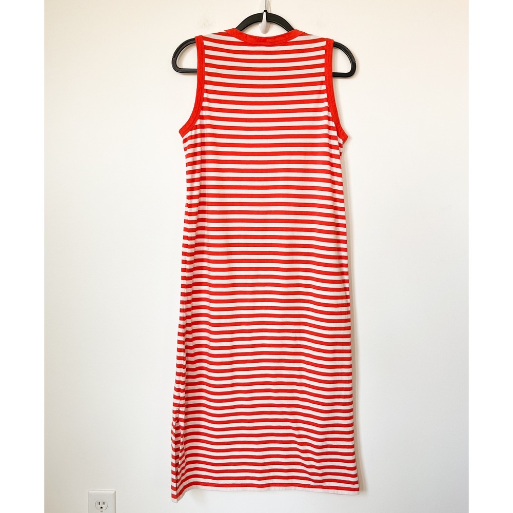 Kule The Tank Dress Striped Midi Womens Medium Poppy White - Picture 6 of 14